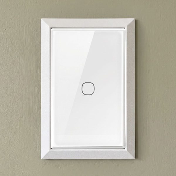 4 Pack Light Switch Frames Compatible With Sonoff Light Switches (6mm Trim) - White