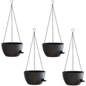 4 Pack Self-Watering Hanging Pots 20.5cm / 8 Inch - Image 8