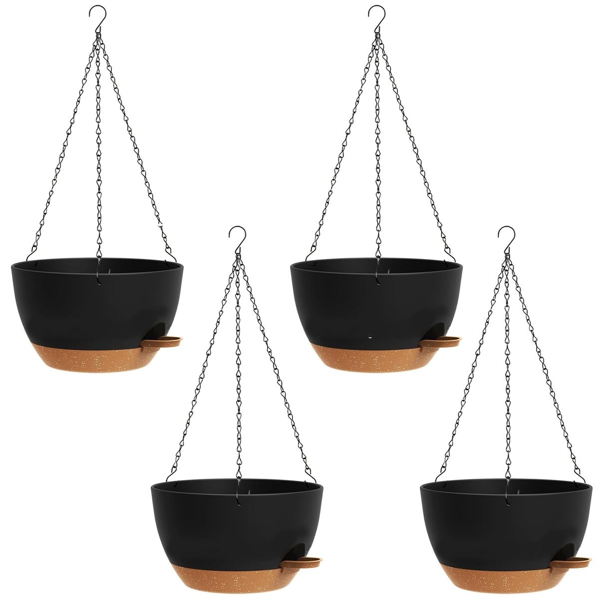 4 Pack Self-Watering Hanging Pots 20.5cm / 8 Inch - Image 7