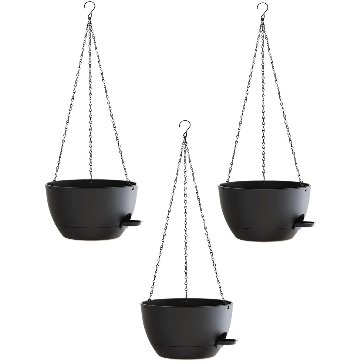 3 Pack Self-Watering Hanging Pots 25cm / 10 Inch - Image 1
