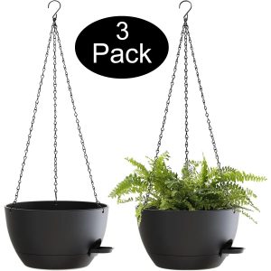 3 Pack Self-Watering Hanging Pots 25cm / 10 Inch - Image 2