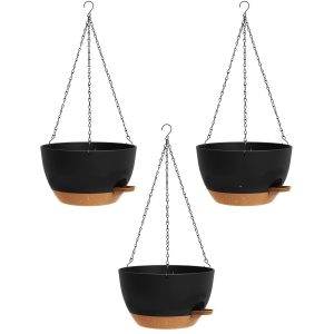 3 Pack Self-Watering Hanging Pots 25cm / 10 Inch - Image 11
