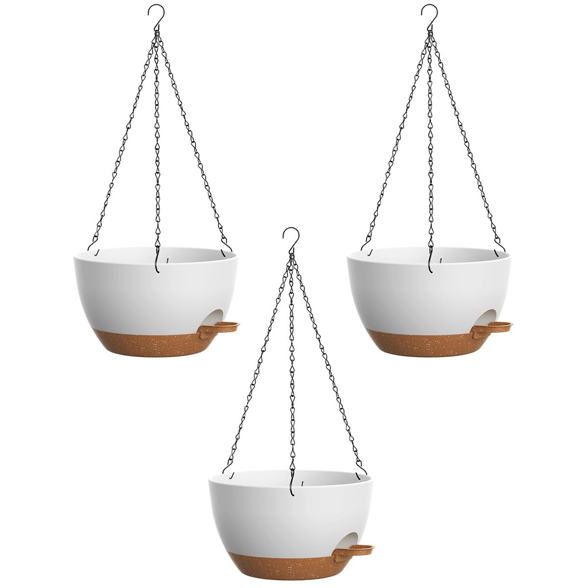 3 Pack Self-Watering Hanging Pots 25cm / 10 Inch - Image 12