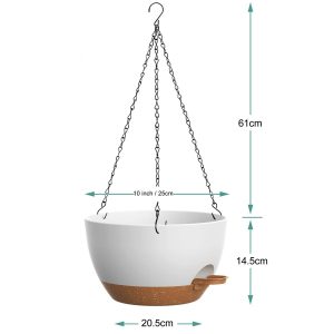 3 Pack Self-Watering Hanging Pots 25cm / 10 Inch - Image 10