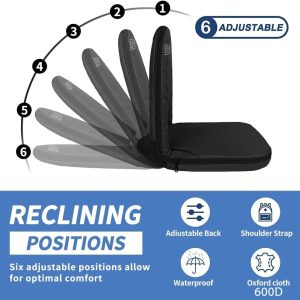 5by5 Padded Stadium Chair With Back Support (600D Waterproof Oxford Nylon) - Image 2
