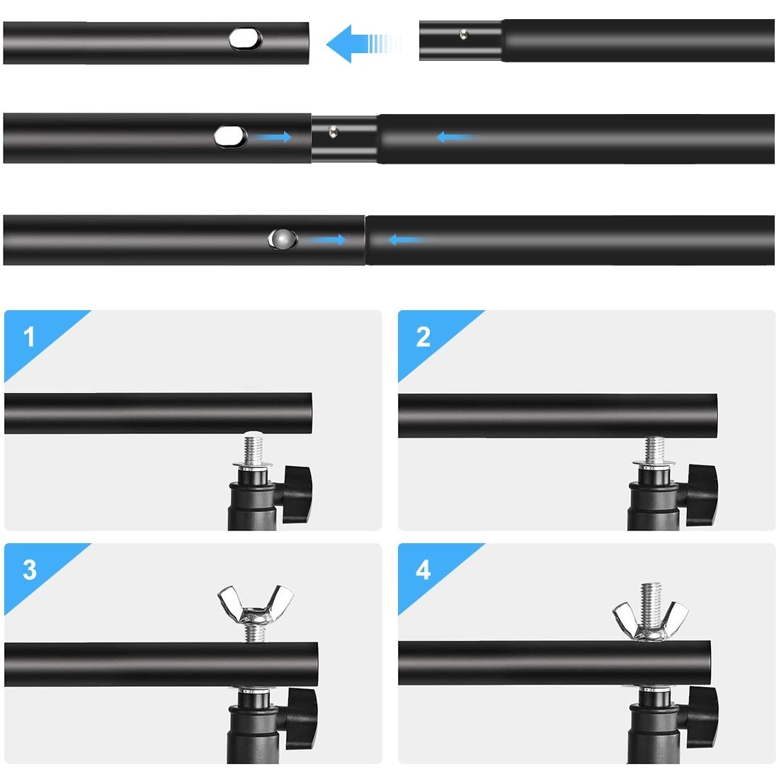 PULUZ 2m x 2m Photo Studio Backdrop Frame Kit - Image 6