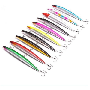 10pcs 18cm Minnow Hard Bait Lures with Treble Hook Lifelike 3D Fishing Eyes - Image 2