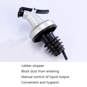 T4U Oil and Vinegar Pourer Set - Stainless Steel & Glass (300ml 2 Piece) - Image 3