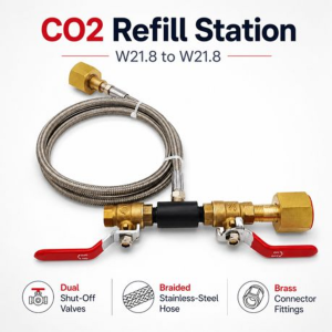 CO2 Refill Station W21.8 to W21.8 with Dual Valves - Image 2