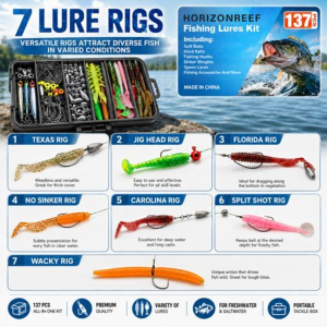 HORIZONREEF 137pc Fishing Lure Kit & Tackle Box - Image 3