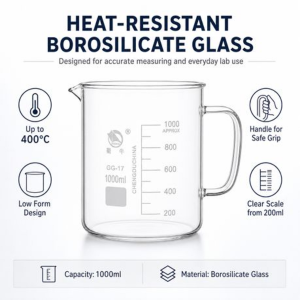Shuniu 1000ml Borosilicate Glass Beaker with Handle - Image 4