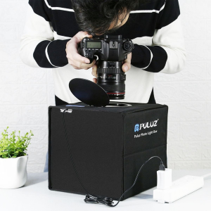 PULUZ 25cm LED Photo Softbox with 12 Colour Backdrops - Image 5