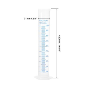 1000ml & 2000ml Graduated Measuring Cylinder Set-Dual Markings, Durable PP - Image 2