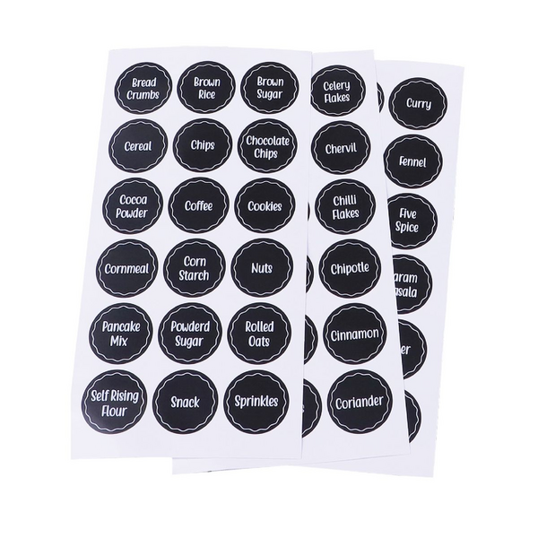 144 Piece Jar & Spice Adhesive Labels