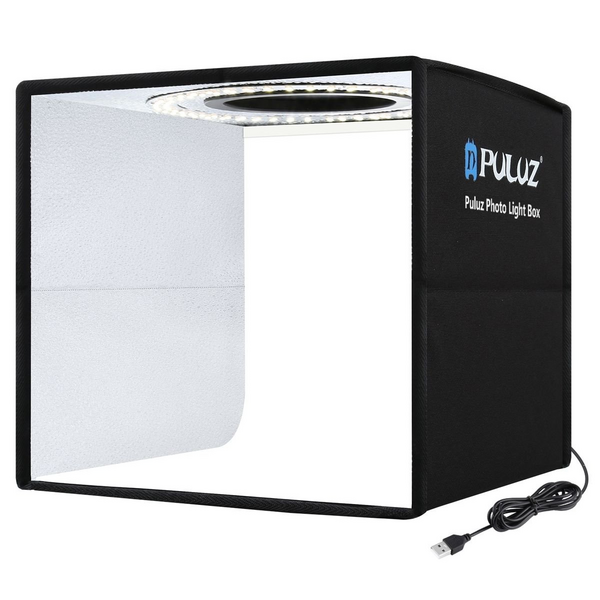PULUZ 25cm LED Photo Softbox with 12 Colour Backdrops