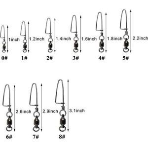 50pcs Ball Bearing Swivel with Coastlock Snap #0 - Image 3