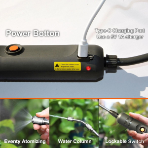 Rechargeable Electric Spray Wand with Telescopic Lance (USB-C) - 5 m Hose - Image 3