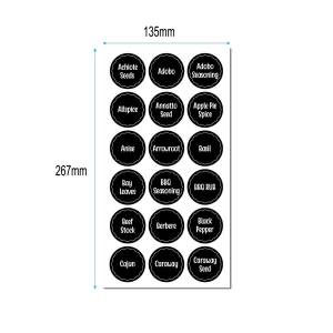 144 Piece Jar & Spice Adhesive Labels - Image 2