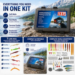 HORIZONREEF 137pc Fishing Lure Kit & Tackle Box - Image 5