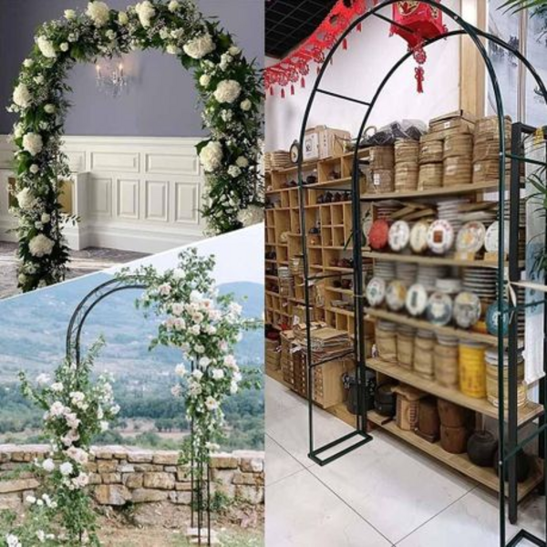 Metal Garden Arch Trellis - Balloon Arches & Plant Support 1.4x2.3m