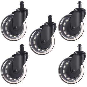 T4U Office Chair Castor Wheels with Bearing Guard (All Floors) (Set Of 5) - Image 1