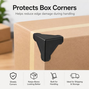 Packaging Box Corner Protectors 400 Pack - Black Plastic Guards - Image 5