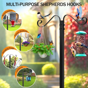 Garden Hose Holder with Shepherd Hooks - Image 5