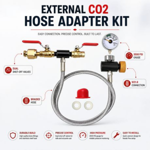 External CO2 Hose Adapter Kit TR21-4 to W21.8-14 - 1.5m - Image 2