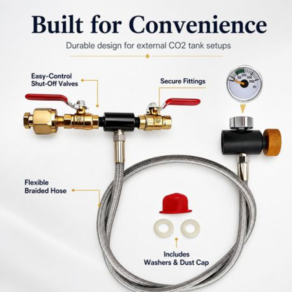 External CO2 Hose Adapter Kit TR21-4 to W21.8-14 - 1.5m