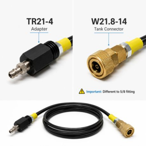 External CO2 Hose Adapter Kit TR21-4 to W21.8-14 - 1.5m for Soda Machine - Image 5