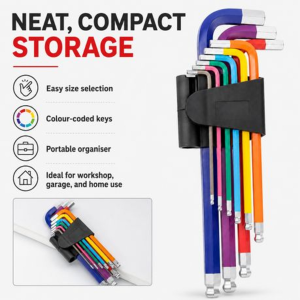 9-piece Metric Ball-End Allen Key Set With Storage Holder - Image 5