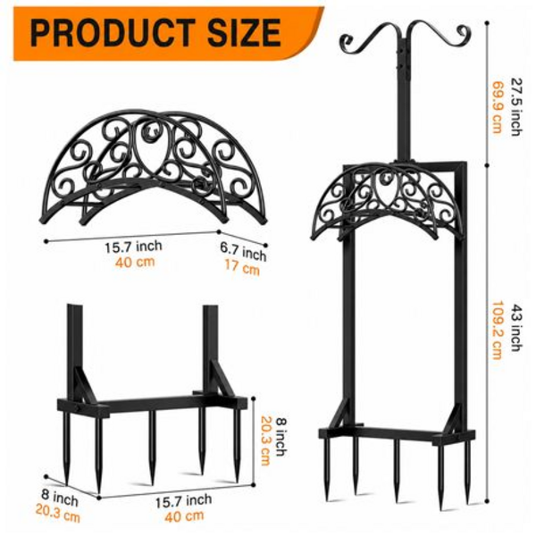 Garden Hose Holder with Shepherd Hooks