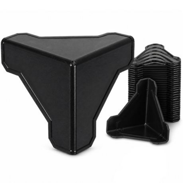 Packaging Box Corner Protectors 400 Pack - Black Plastic Guards