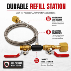 CO2 Refill Station W21.8 to W21.8 with Dual Valves - Image 3