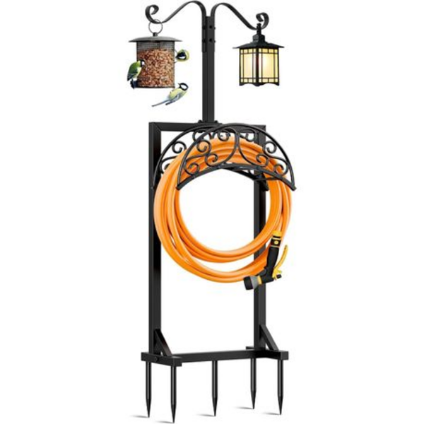 Garden Hose Holder with Shepherd Hooks