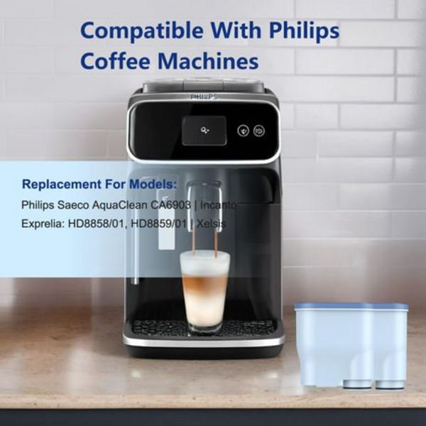 4 Pieces Coffee Machine Water Filter Replacement Compatible With Philips