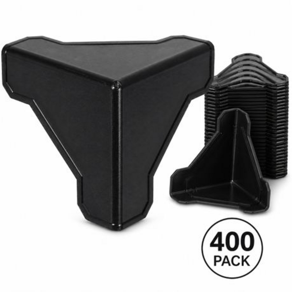 Packaging Box Corner Protectors 400 Pack - Black Plastic Guards