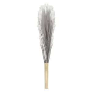 Faux Pampas Grass - 10 Piece Set - Grey - 55cm Each - Image 1