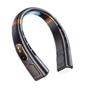 8000mAh 5-Speed Portable Neck Fan - Black
