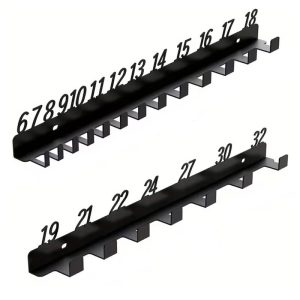 Wall-Mounted Wrench Organizer Rack (Metric 6-32mm) - Image 1