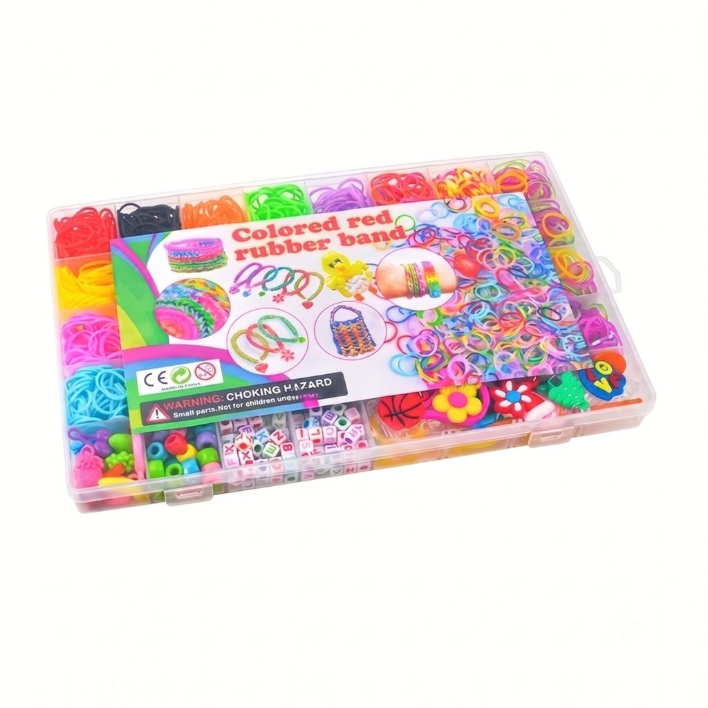 DIY Loom Band Bracelet Making Kit with Storage Organizer Box