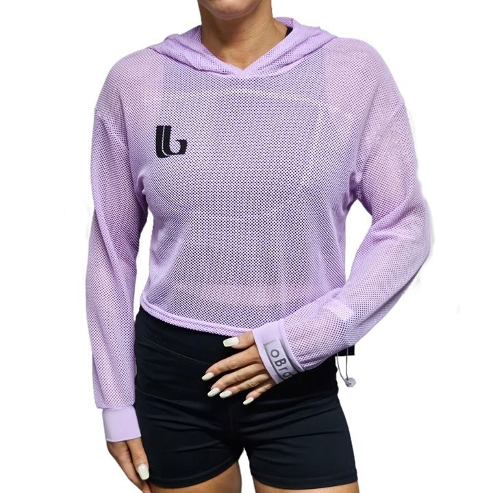 LOBRO Mesh Hoodie - Purple - Image 6