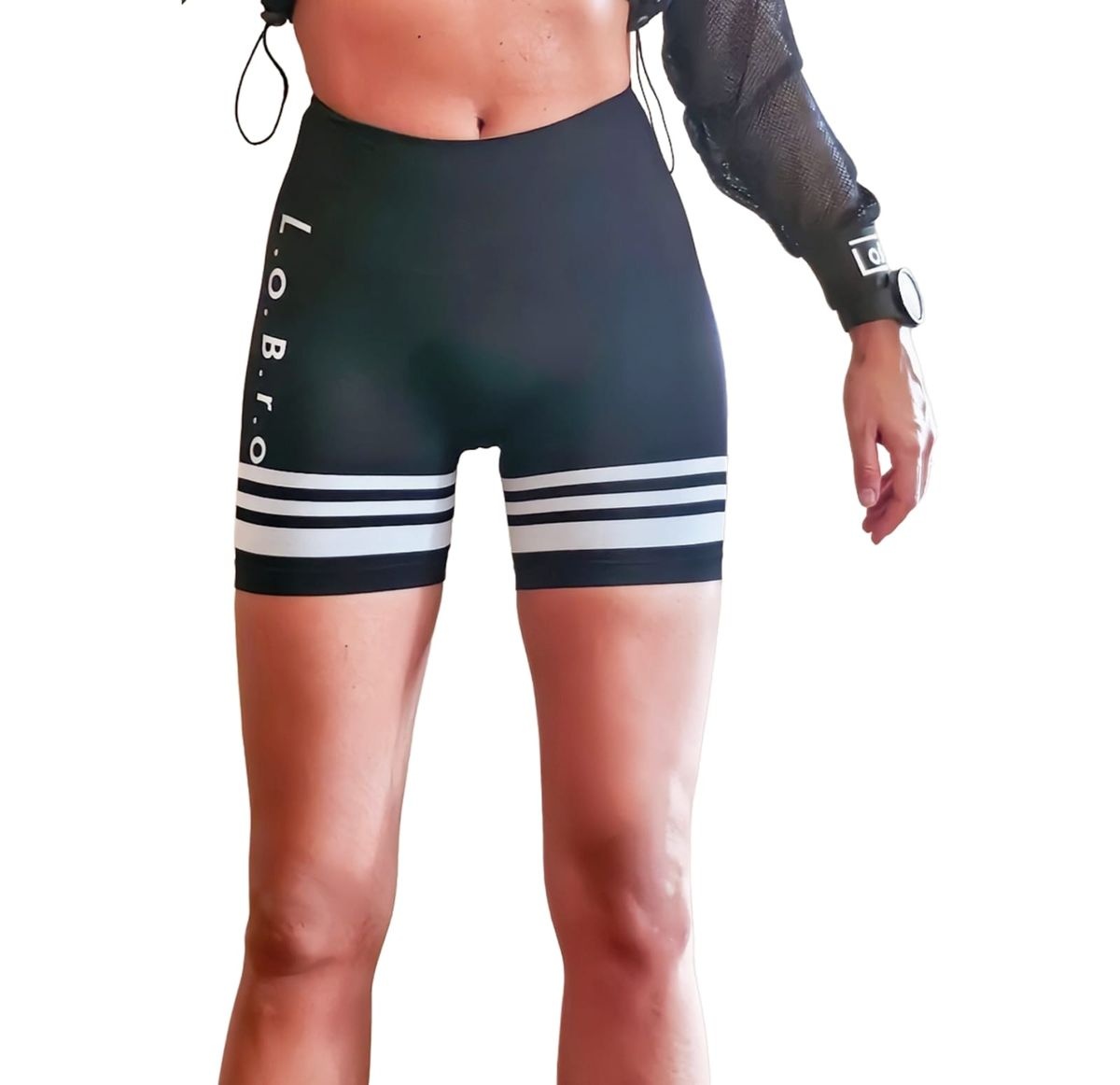 LOBRO Scrunch Bum Shorts - Black - Image 7