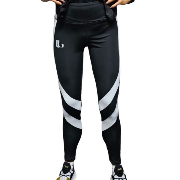 LOBRO Black and White Gym Tights Small