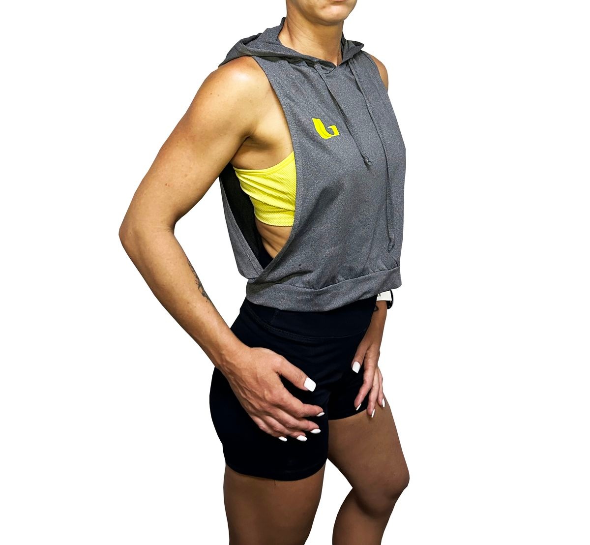LOBRO Grey Hooded Vest Small - Image 1
