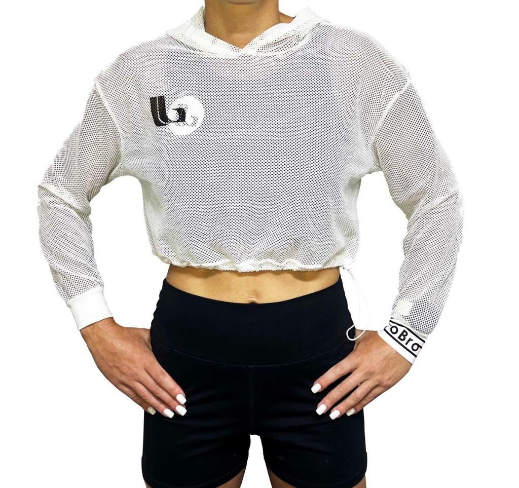 LOBRO Mesh Hoodie - White