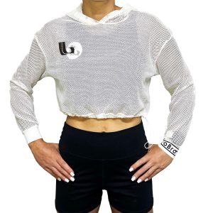 LOBRO Mesh Hoodie - White