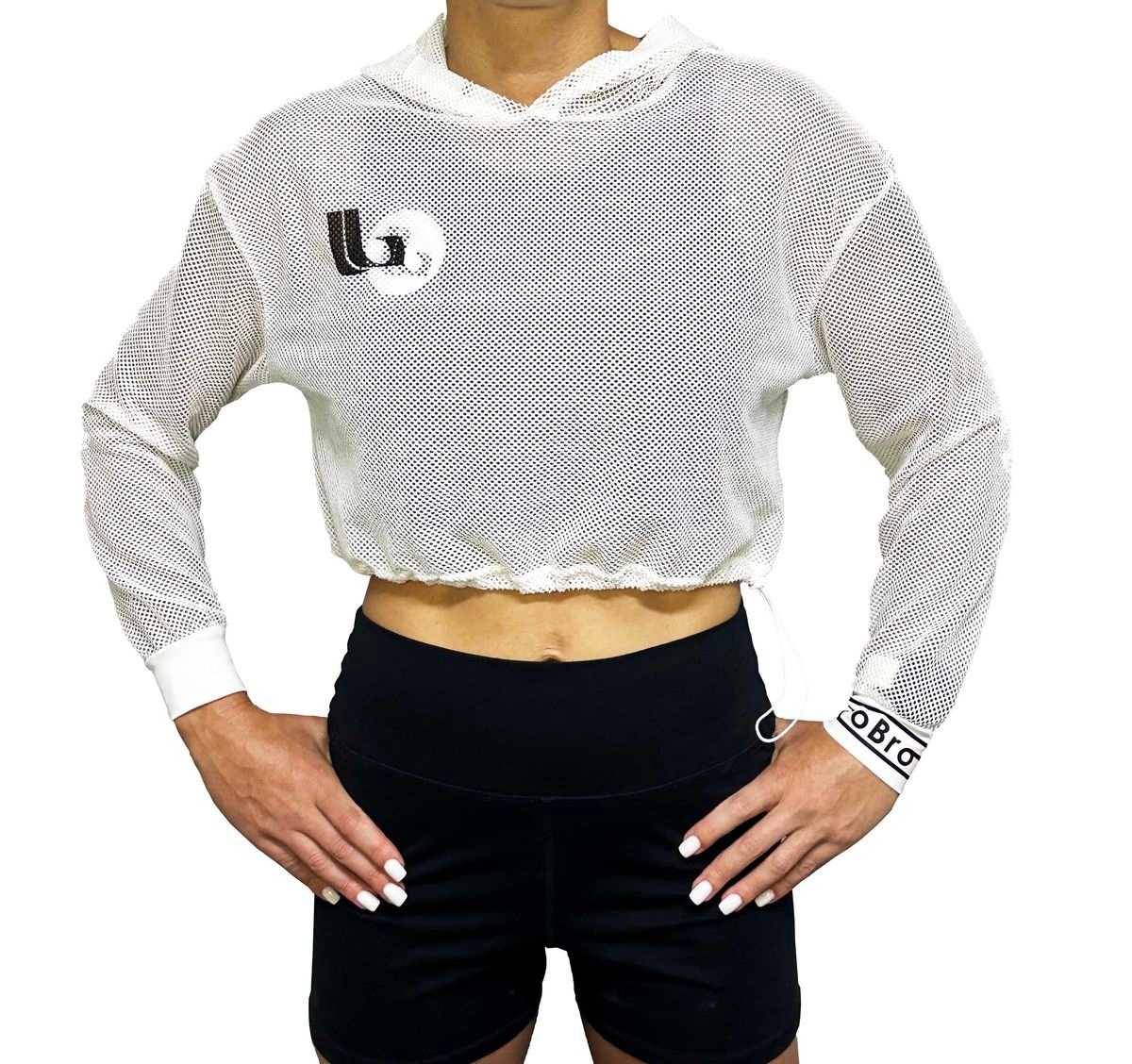 LOBRO Mesh Hoodie - White - Image 1