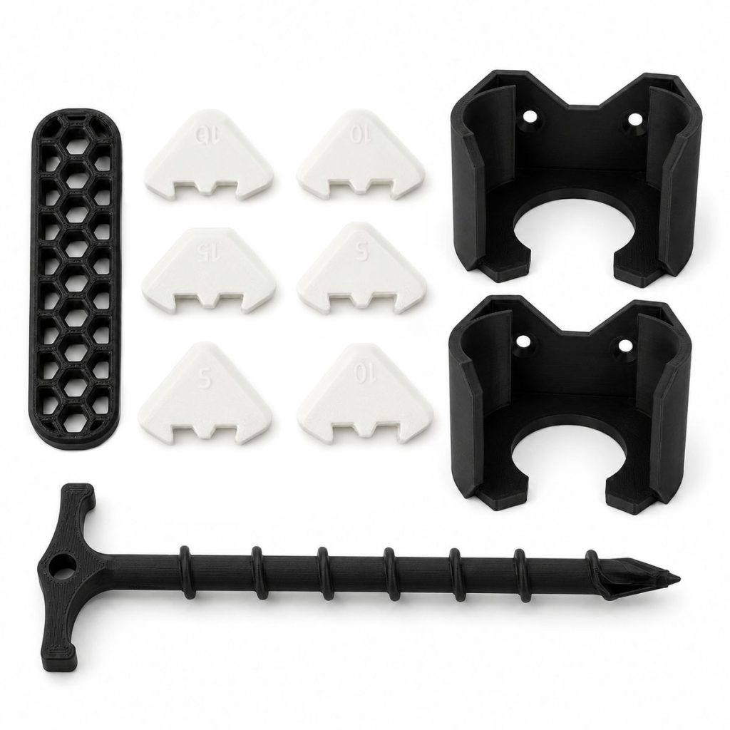 Silicone Accessory Combo - Finishing Tool, Wall Holders & Unclogging Tool