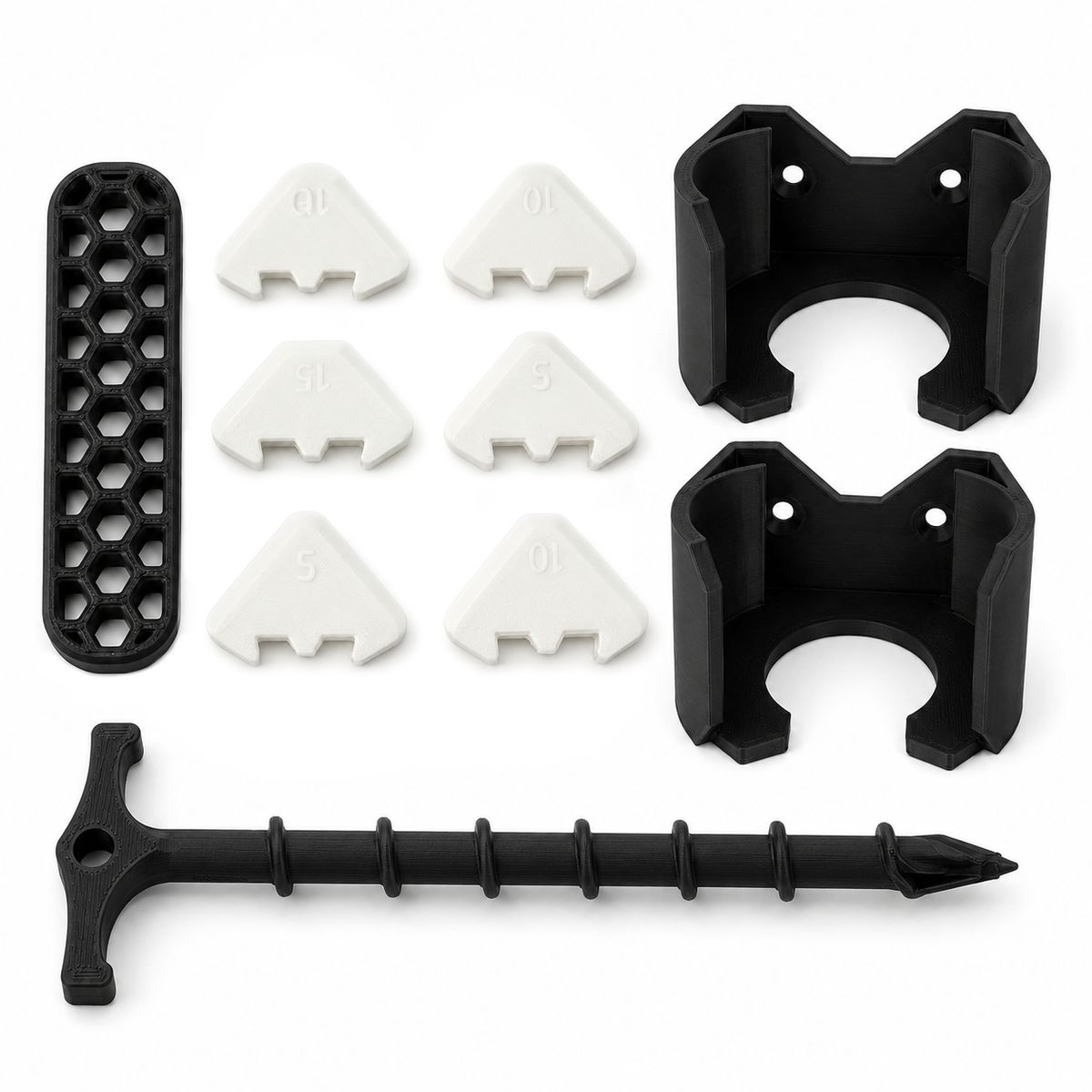 Silicone Accessory Combo - Finishing Tool, Wall Holders & Unclogging Tool - Image 1